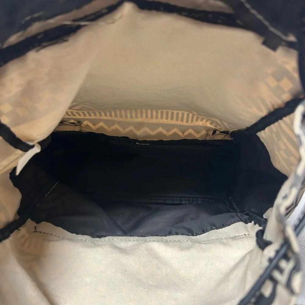 UNIONBAY Black and Cream Patterned Backpack